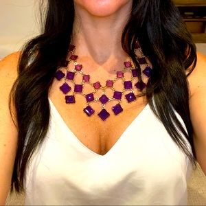 Purple statement piece necklace